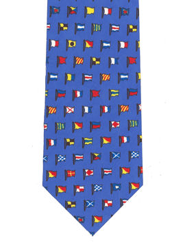 Nautical Flags Tie (Blue)