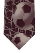 Footballs Tie - Black / Grey - TIE STUDIO
