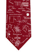 Structure of Atom Red Tie - TIE STUDIO