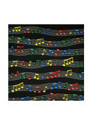 Hanky - Music staves colourful - TIE STUDIO